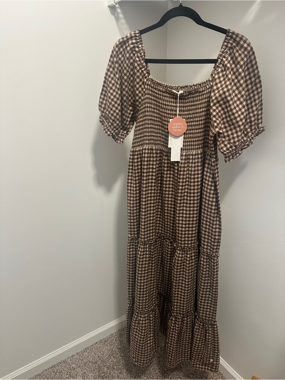 Makemake gingham organics dress